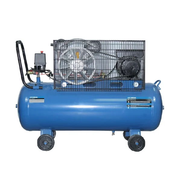 Compresor Hyundai Monofásico 3HP 100L 115psi Correa - Imagen 2