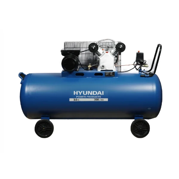 Compresor Hyundai Monofásico 3HP 300L 115psi Correa - Imagen 3