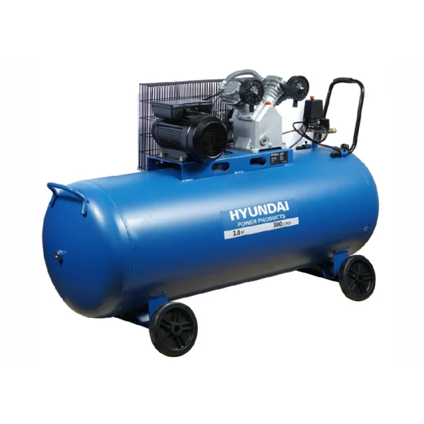 Compresor Hyundai Monofásico 3HP 300L 115psi Correa